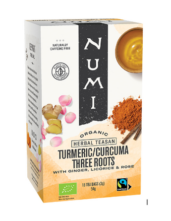 Turmeric/Curcuma Three Roots øko gurkemeje te med ingefær og lakrids